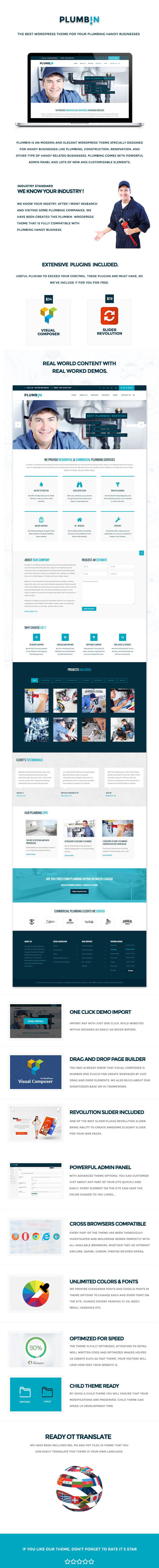 Plumbin - Plumbing and Construction WordPress Theme